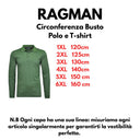 Ragman polo no stiro manica lunga taglie forti uomo colore verde oliva 540291/319
