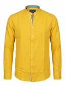 Maxfort camicia manica lunga misto lino taglie forti uomo colore giallo Pisticci 450