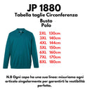 JP 1880 polo pique di cotone manica lunga taglie forti uomo colore petrolio 827115