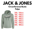 Jack & Jones felpa felpata con cappuccio taglie forti uomo colore salvia 12258873