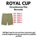 Royal Cup  bermuda in cotone comfort taglie forti uomo colore salvia 26ERCC190