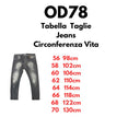 OD78 jeans con strappi taglie forti uomo colore blu GPE 9871