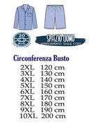 20 Nodi pigiama felpato taglie forti uomo colore blu Levante