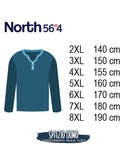 North 56°4 maglia manica lunga con bottoni taglie forti uomo colore nero 33348