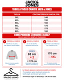 Tabella taglie camicie Jack & Jones 12264030: circonferenza pancia 3XL 140 cm, 4XL 150 cm, 5XL 160 cm, 6XL 170 cm, 7XL 175 cm, 8XL 180 cm