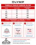 Tabella taglie camicie OLYMP: collo e circonferenza vita