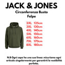 Jack & Jones felpa felpata con cappuccio taglie forti uomo colore verde 12250595
