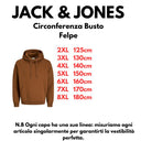 Jack & Jones felpa felpata con cappuccio taglie forti uomo colore marrone 12250595