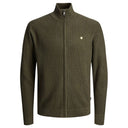 Jack & Jones cardigan zip intera taglie forti uomo colore verde 12267899
