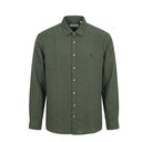 Club House camicia manica lunga 100% lino  taglie forti uomo colore salvia CH719/258