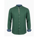 Maxfort camicia manica lunga misto lino taglie forti uomo colore verde Pisticci 550