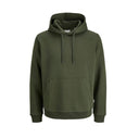 Jack & Jones felpa felpata con cappuccio taglie forti uomo colore verde 12250595