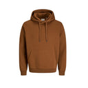 Jack & Jones felpa felpata con cappuccio taglie forti uomo colore marrone 12250595