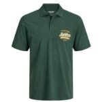 Jack & Jones polo mezza manica taglie forti uomo colore verde 12250628