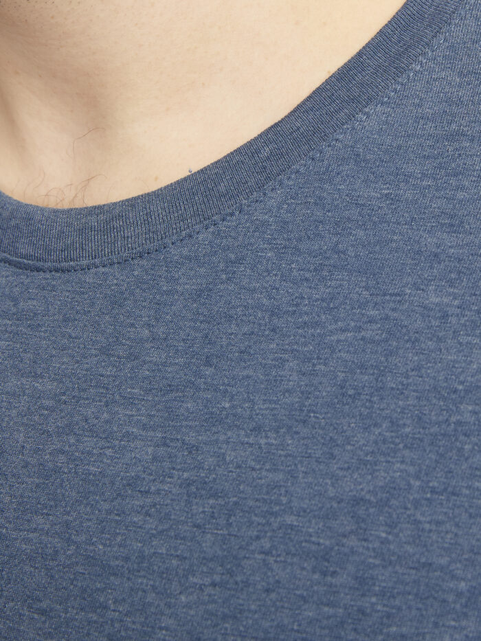 Jack & Jones maglia mezza manica taglie forti uomo colore denim blu 12253778 - immagine 2