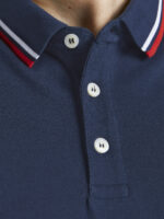 Jack & Jones polo mezza manica taglie forti uomo colore blu navy 12143859 - immagine 6