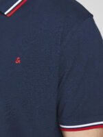 Jack & Jones polo mezza manica taglie forti uomo colore blu navy 12143859 - immagine 5